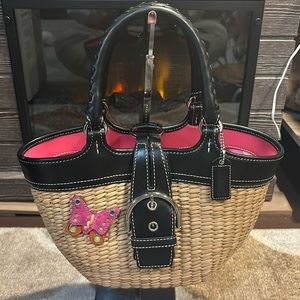 Coach Vintage Limited Edition Butterfly Basket Bag